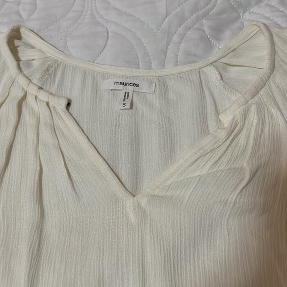 Maurice’s, size Small, cream blouse - Picture 4 of 5